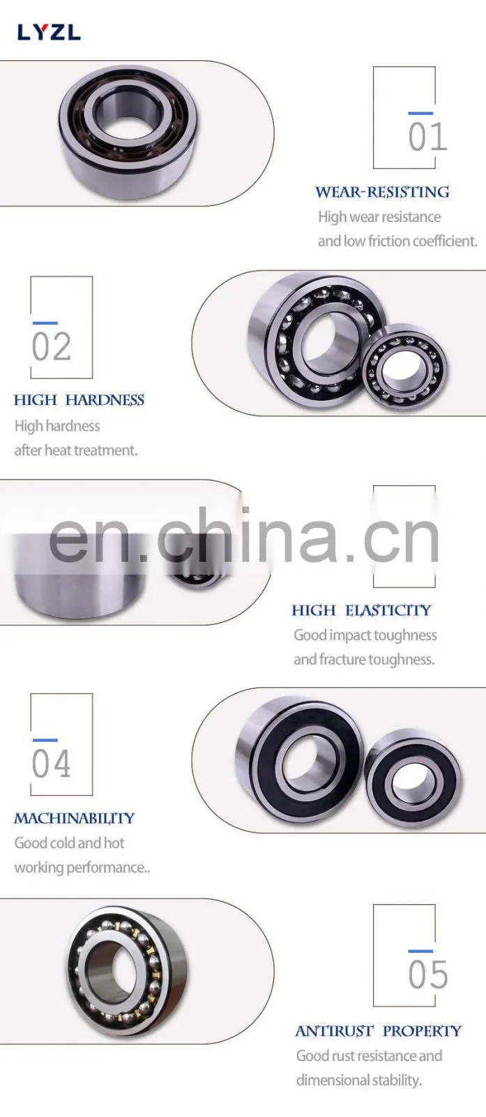 Superior quality Four point angular contact ball bearing QJ209 QJ210 QJ211 QJ212 QJ213 QJ214 QJ215 QJ216