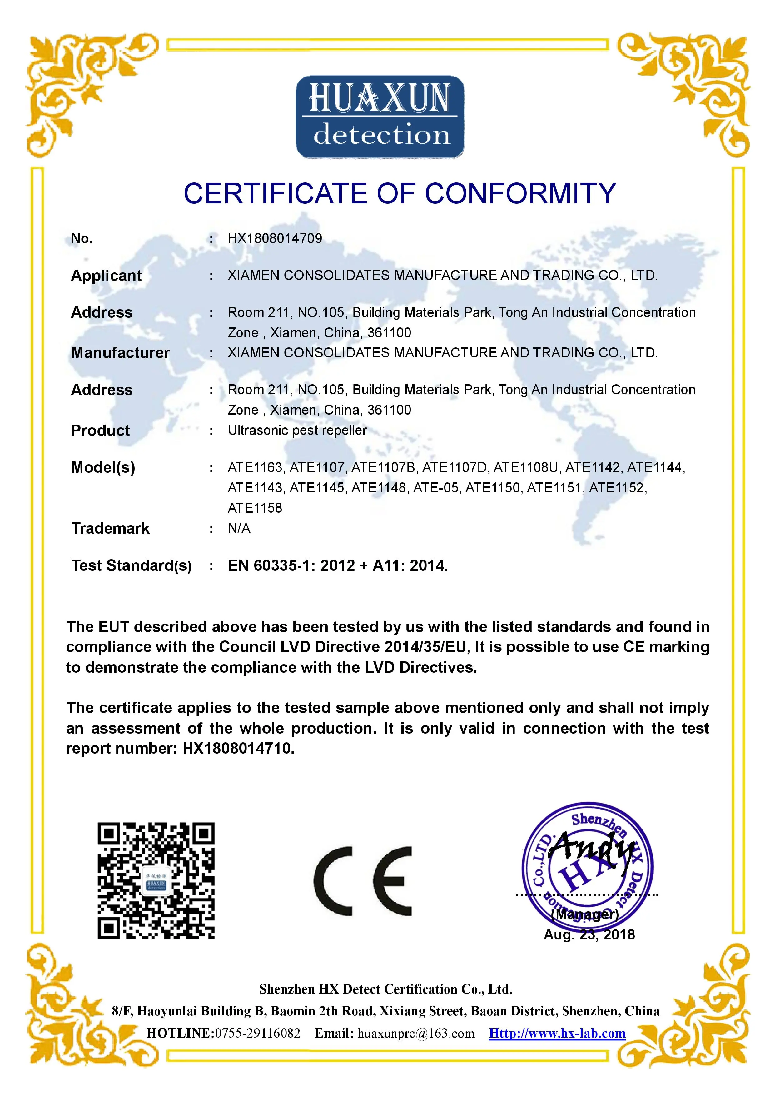 CE certificate