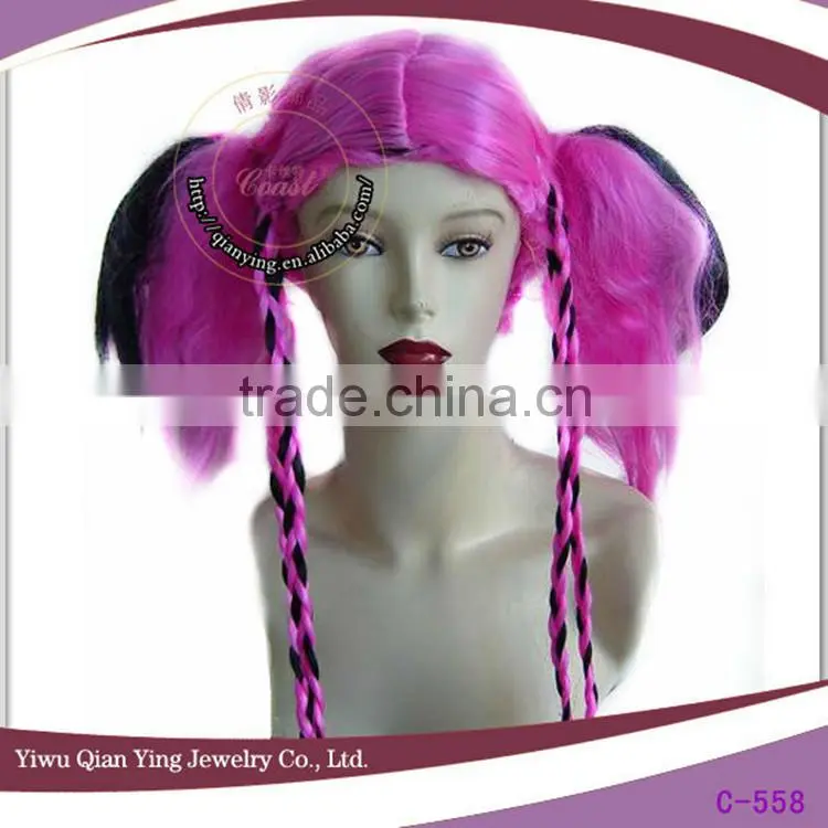 cheap wholesale multi color cute party ponytail cosplay wigs