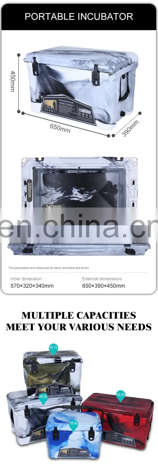 GINT 20QT Durable Clean Hard Thermal Camping Fishing Outdoor Cooler Box