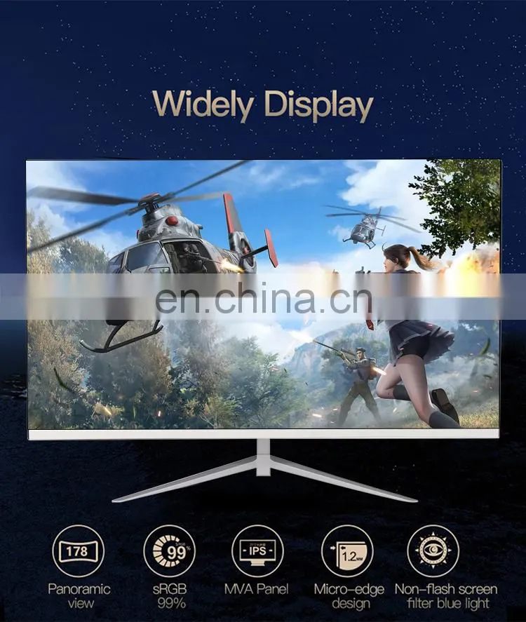 24inch Wide Screen Curved Gaming Monitor FULL HD 1080P Desktop Monitor LED Display HDMI 75HZ 165HZ