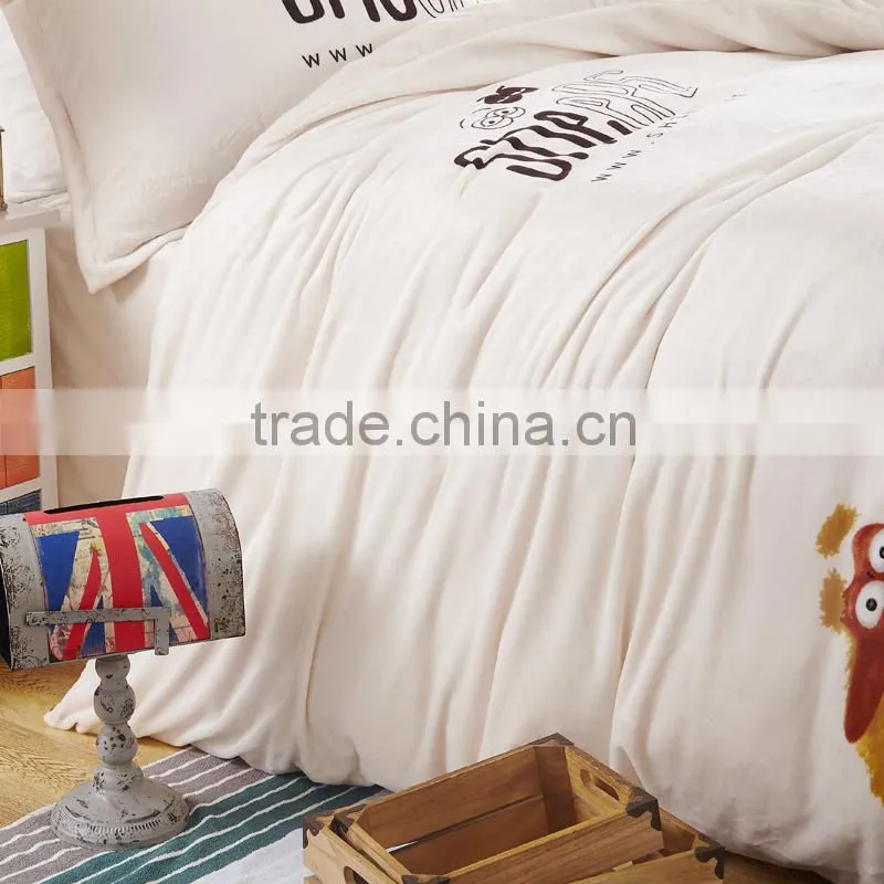 Home use adult cartoon style cute sheep duvet cover aanimal printed kids 5d bedding set