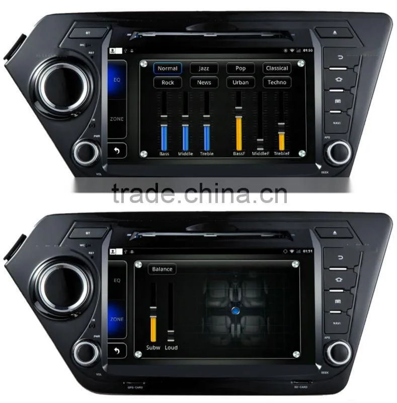 Car Factory 1024*600 screen Auto radio for Kia K2 RIO GPS 3G WIFI Android 4.2.2 CAR DVD GPS 3G WIFI FOR KIA K2 RIO 2011-2012