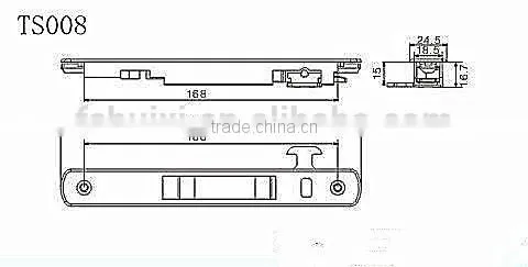 good quality cheapa luminium window sliding latch lock TS008