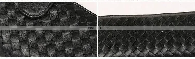 good quality soft sheepskin wallet hand knitting long style purse hot selling lgenuine leather wallet