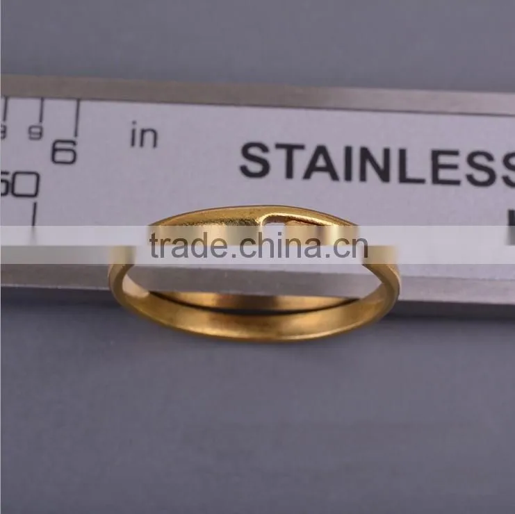 DIY supplies findings 17mm diameter round unplated brass simple ring