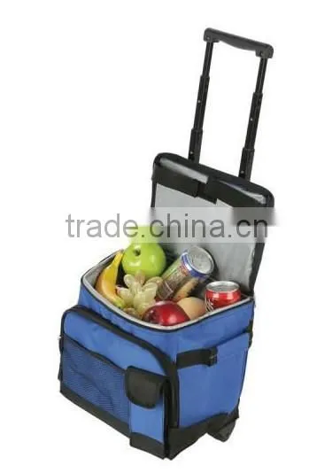 Supermarket trolley cooler bag with wheels