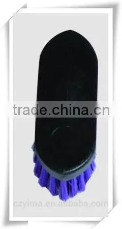 2015 NEW zebra pattern horse body brush with black strap for grooming