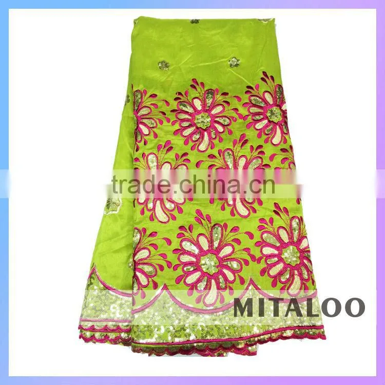 Mitaloo MGP0036 Fashion African Silk Lace Fabric George Lace