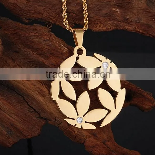 Stainless steel hawaiian flower costume jewelry set