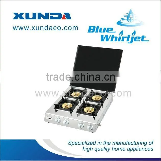 Hot selling restaurant use 4 burner gas stove with CE certified