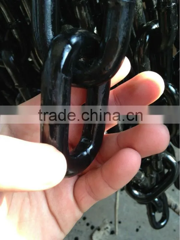 Black painted link chain