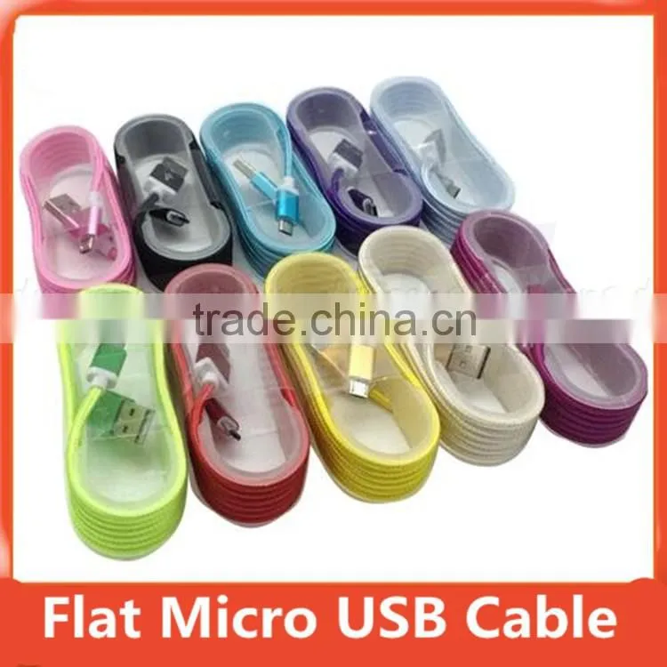 High Quality Flat Noodle Micro USB Dc Charigng Cable
