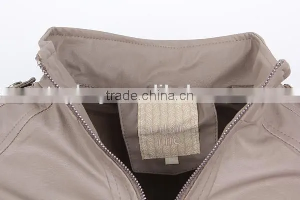 Lady's cheap stocklot leather jacket with high quality