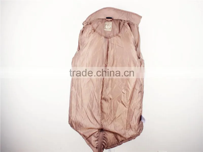 Lady's fashion hot selling stock clothing padded jacket with AC coated