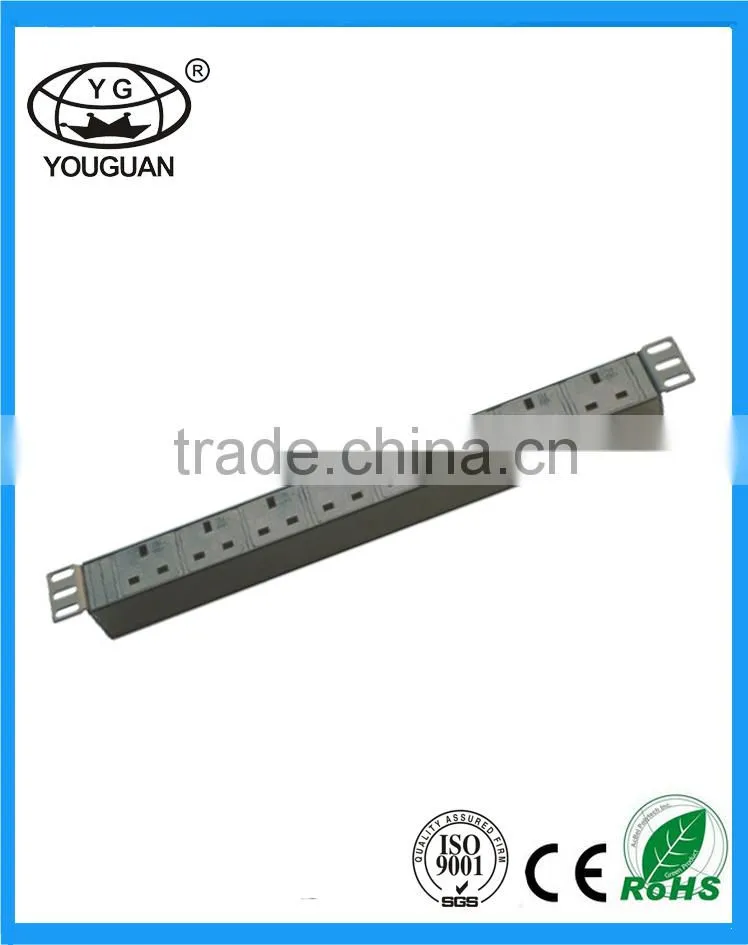 19 inch 8 Ways British Industrial PDU for cabinet
