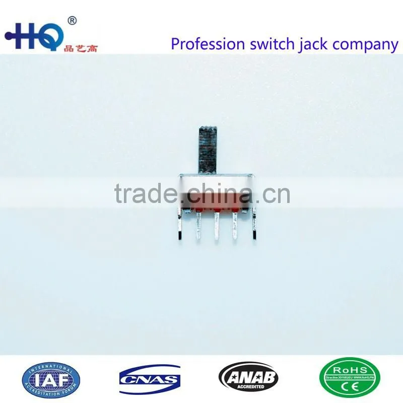 SS-12D02G5 high quality overheat 2position 1P2T vertical slide switch slide switch
