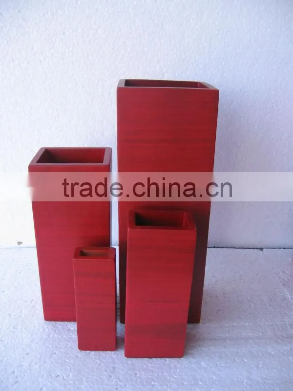 Set of 4 bamboo tube