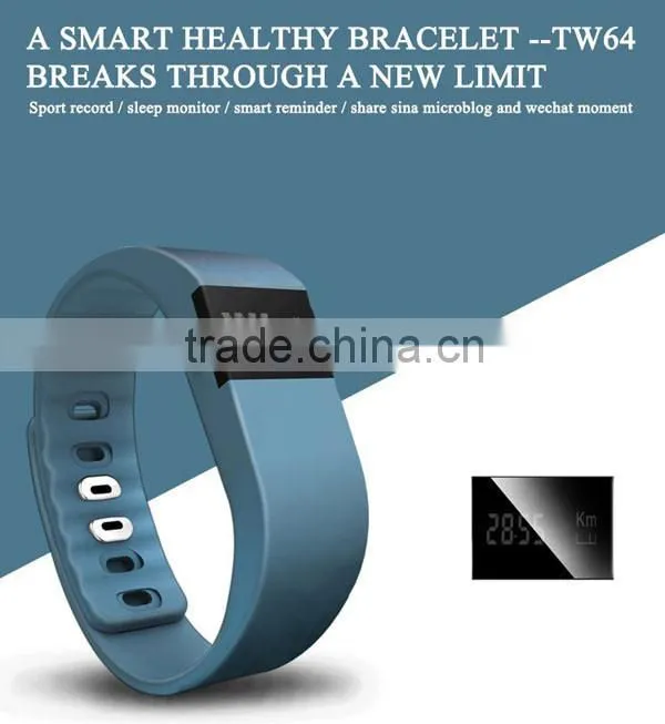 Bluetooth 4.0 smart wristband, Health,sport smart bracelet TW64