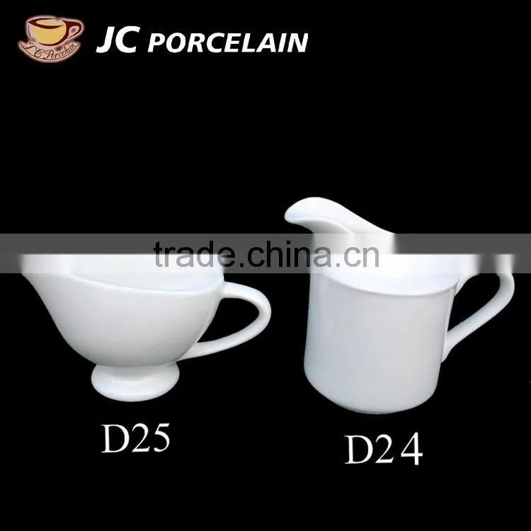 Classic Porcelain Pitcher and Creamer White Jug