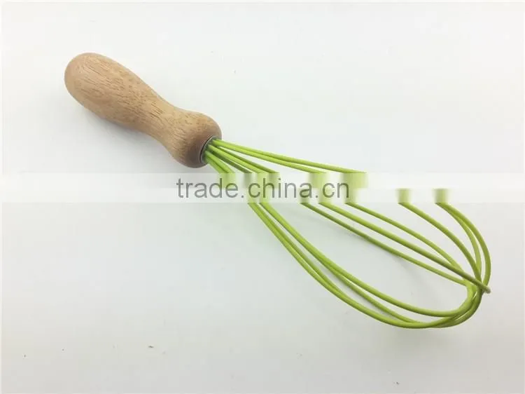 Good quality europe wooden handle whisk