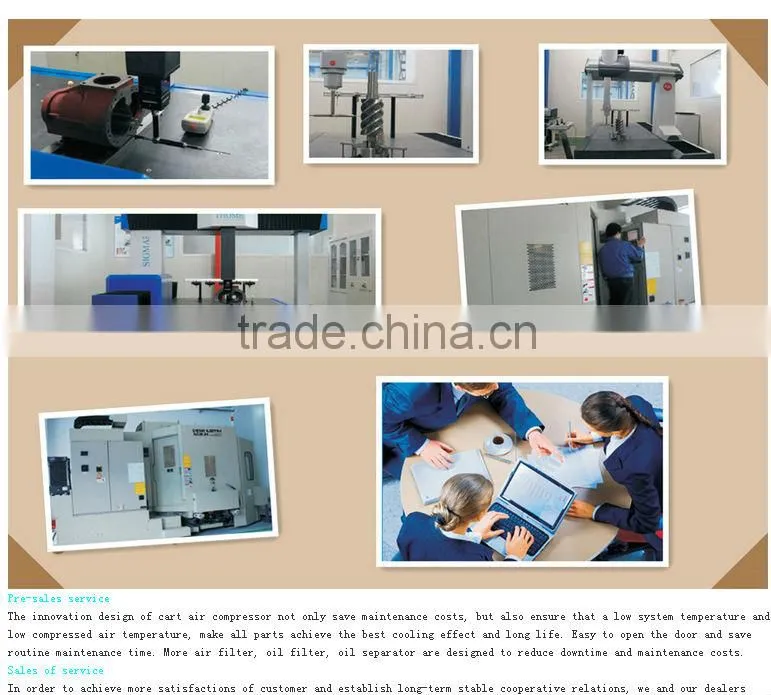 China top brand CART low noise heat resistance screw air compressor