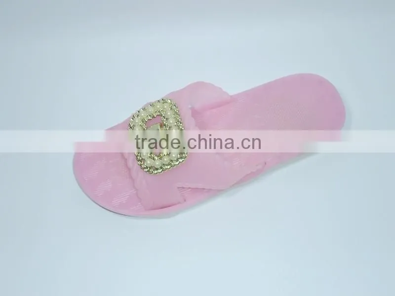 jelly slipper with flower for lady pvc slipper