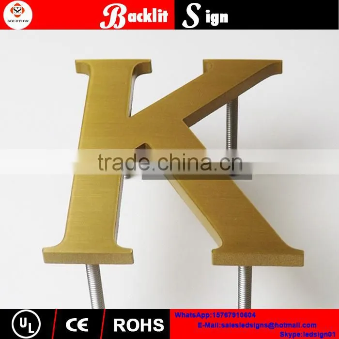 Custom Top Quality Titanized Stainless Steel letter Sign