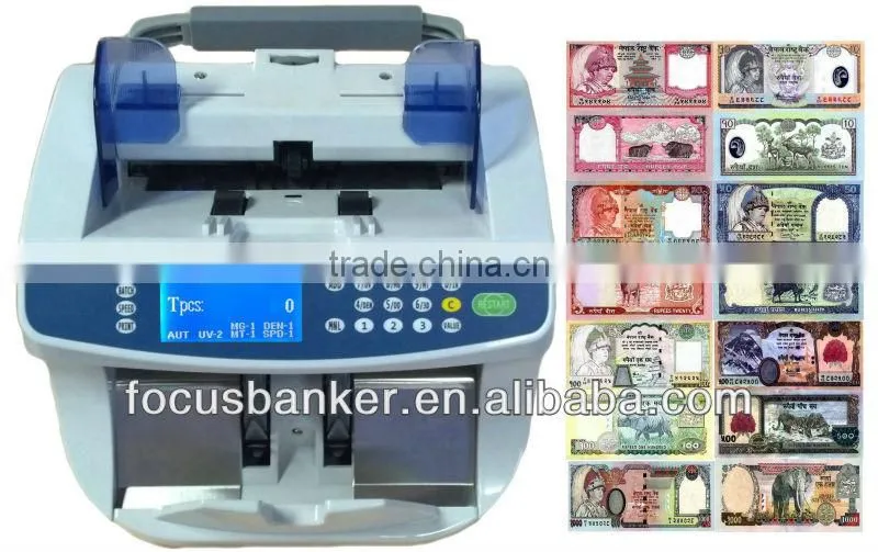 (Good Price ! ) Intelligent Front Loading Money Counter for Nepalese Rupee(NPR)