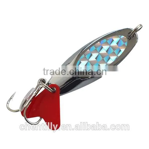 Custom painted spoon fishing pike copper material