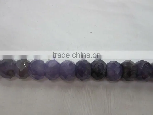 Amethyst faceted rondelle