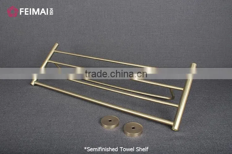 Bathroom Accessories Brass Chrome Finishing Towel Holder Double Rack
