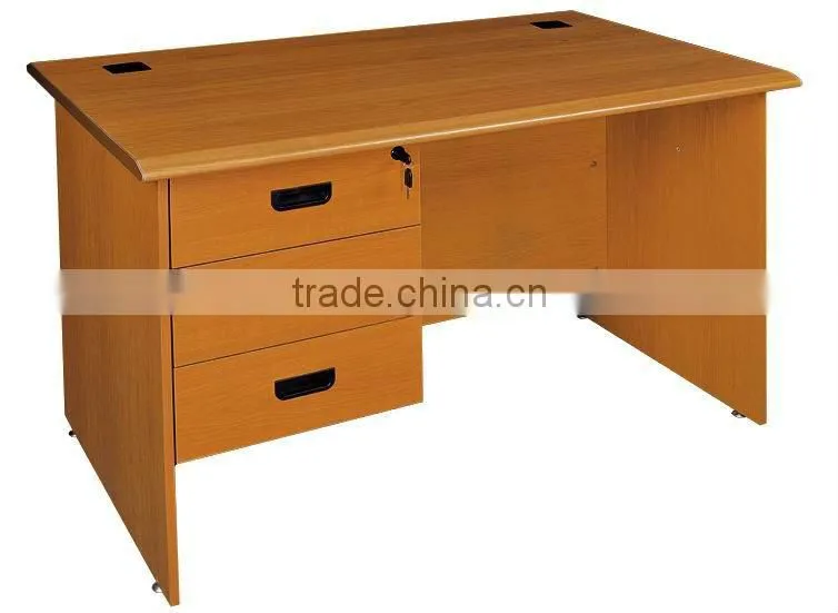high quality fireproof board with aluminum feet with moveable cabinet office writing desk study table computer desk