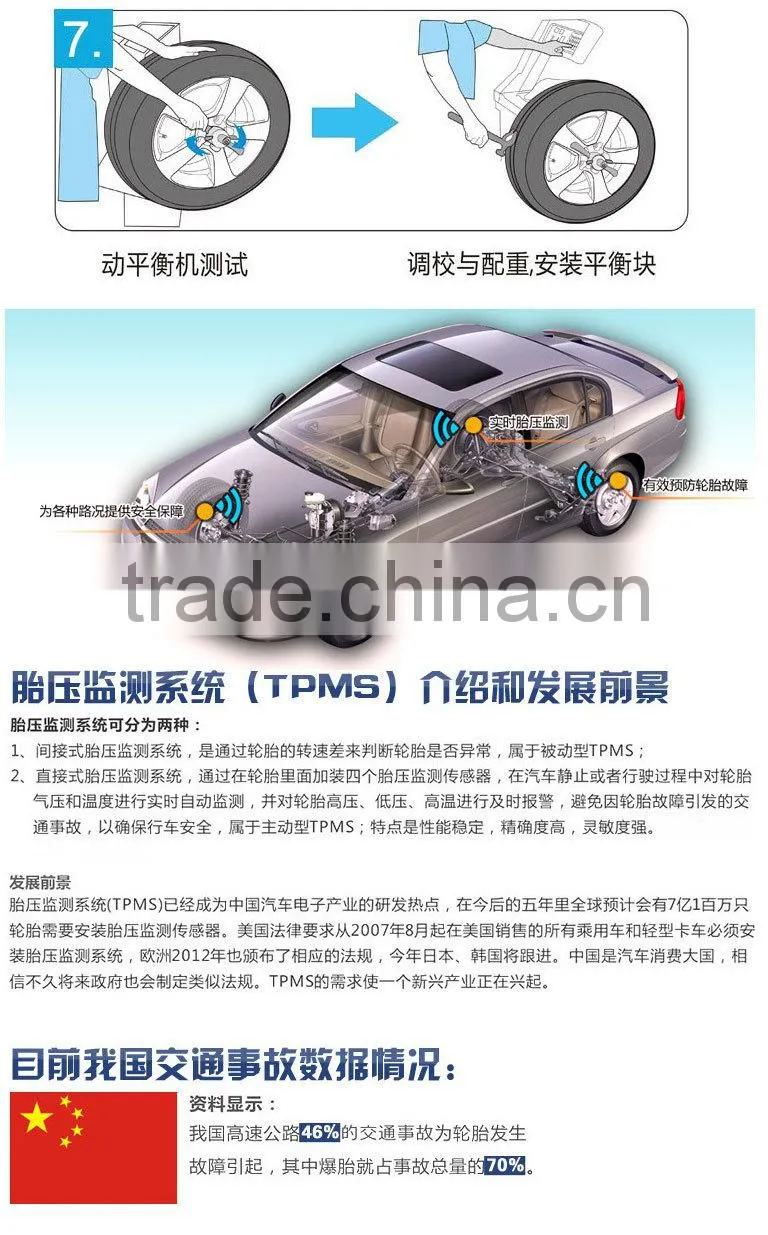015 Shenzhen top supplier wireless DIY tire pressure monitoring system, tpms, tyre tpms with external sensor