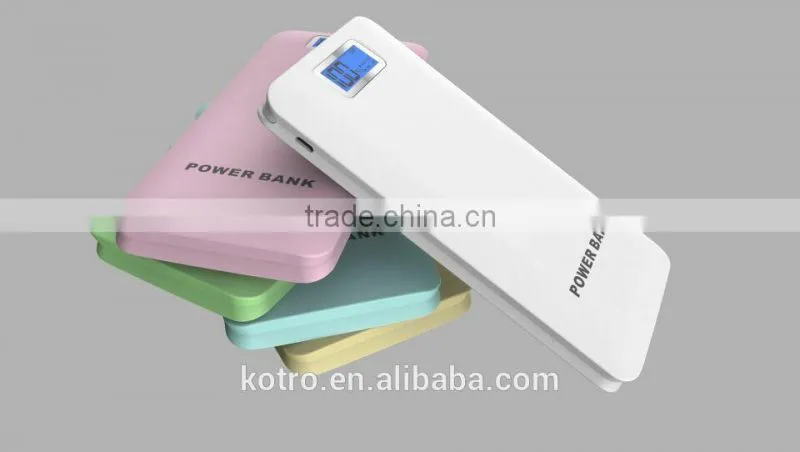 High quality Colorful LCD digital display 3 USB output Power Bank 4.1A Portable Charger 12000mah portable power bank