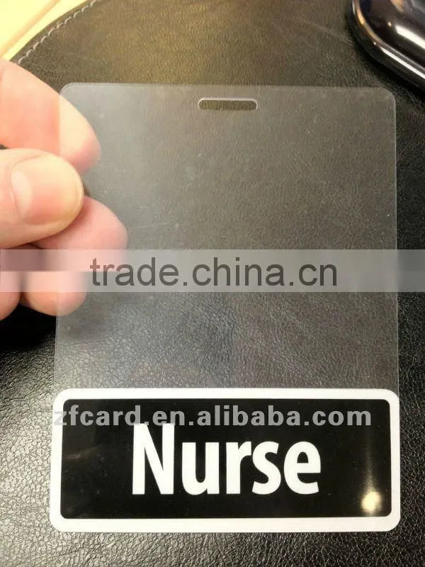 Transparent plastic business card