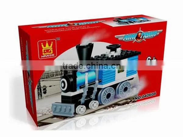 Self-assembly train toy plastic building connector toys