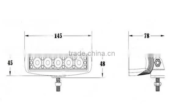 DC10-30V 5pcs*3W 15w 1350LM led work light