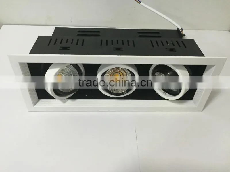 3x5W Square recessed grille light ceiling light office light
