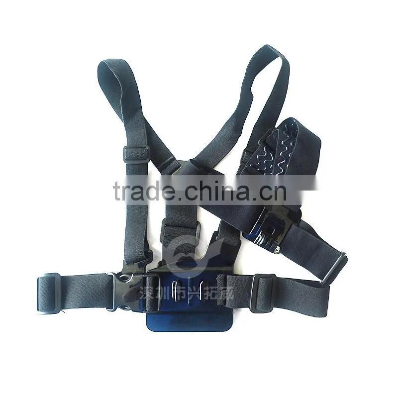 A model:Chest Mount Harness chest body strap for GoPro Hero 2/3/3+/4/4 Session gopro head strap