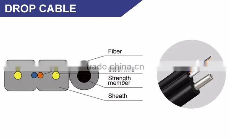 HUIYUAN 2 core ftth drop cable