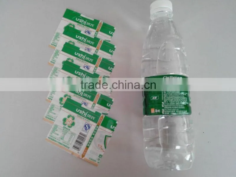 Customized purified drinking water bottle wrapping shrink sleeve label