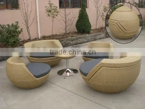 Outdoor garden sofa rattan heb wrought iron patio furniture