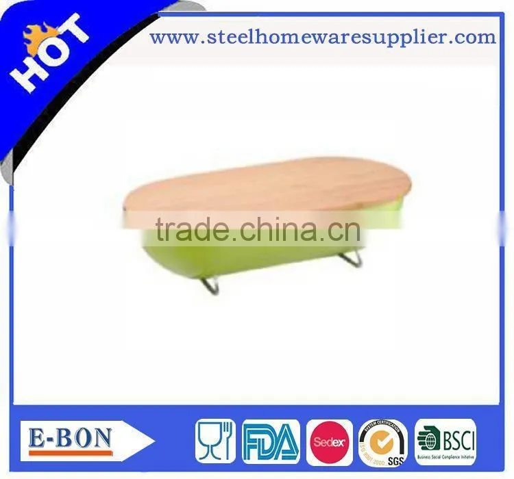 Deft design bamboo and plastic bread box