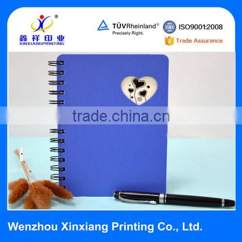 2016 new design pp cover spiral recycle paper notebooks