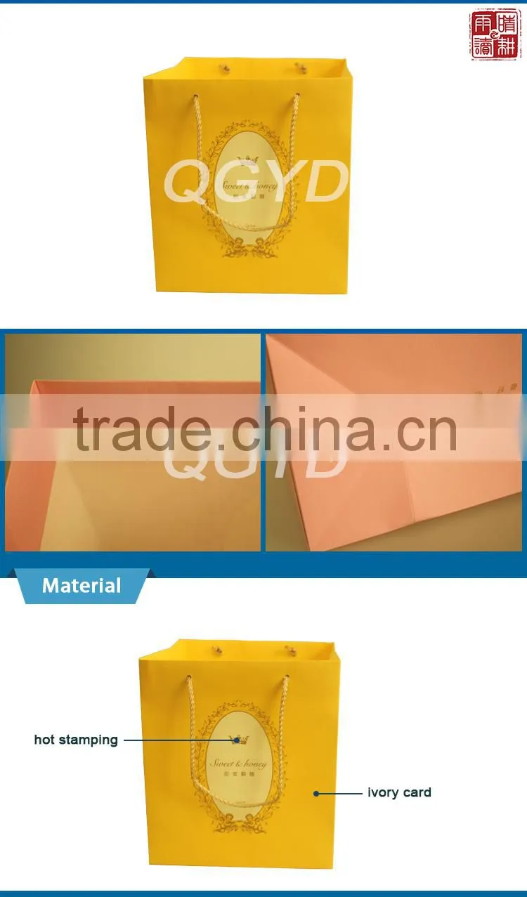 Elegant paper gift bag custom bags with logo new style bags