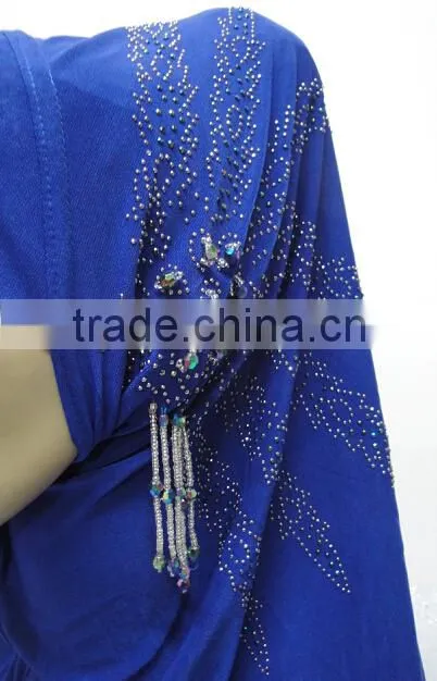 H283 new style one piece hijab with handmade chains and beadings