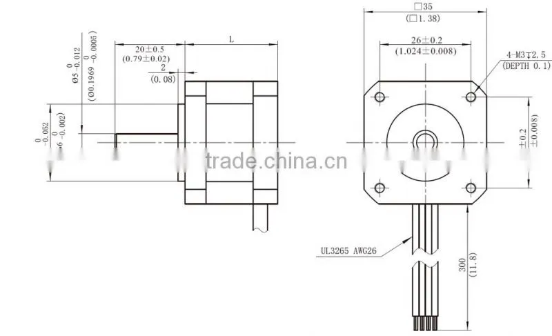 NEMA14 Hybrid Step Motor Frame Size 35mm