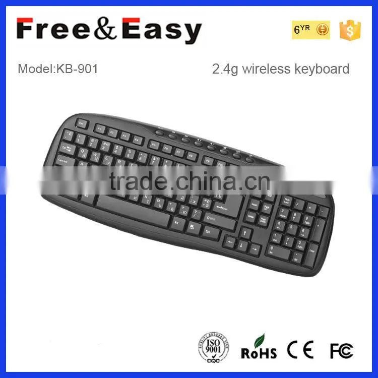 Factory supply 2.4g multimedia wireless mouse and keyboard combo