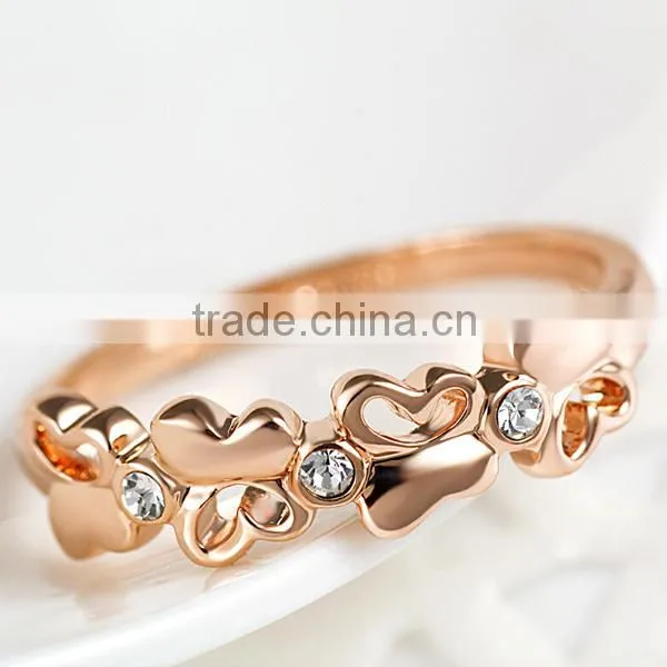 2014 fashionable 18k white gold ring white crystal ring